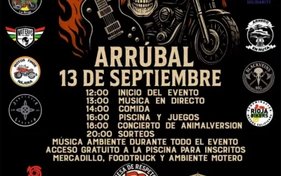 Fiesta motera solidaria en Arrubal